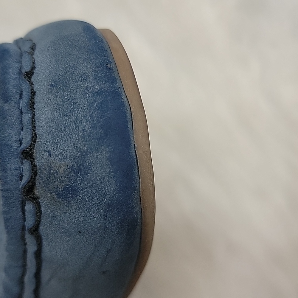B.O.C Carolee Blue Faux Suede Academia Comfort Preppy Moccasin Driving Loafer - Picture 14 of 14